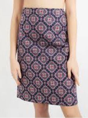 J Crew Geometric Print Pencil Skirt